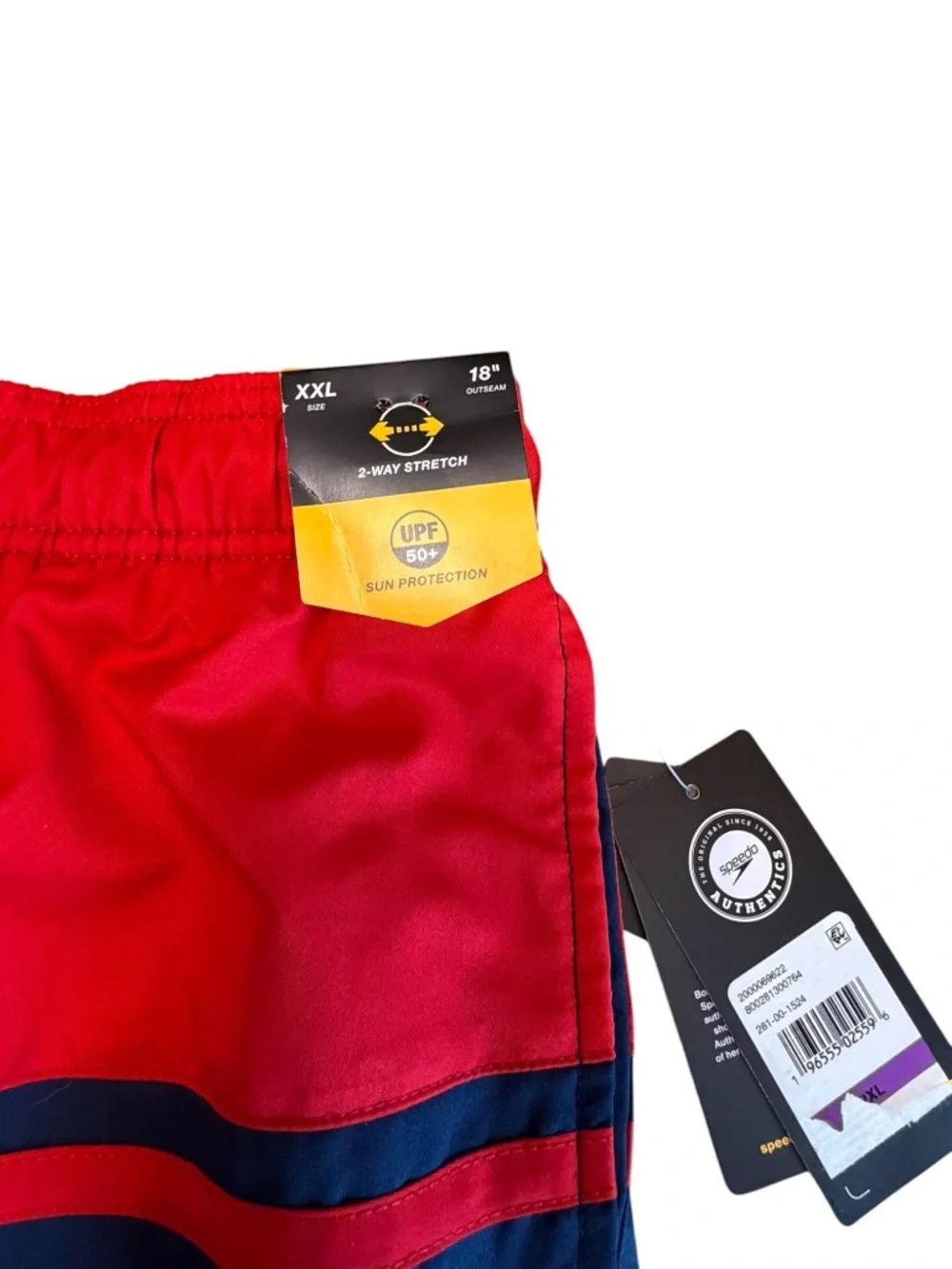 Speedo Swim Trunks Lot of 2 XXL NWT UPF 50+ Beach Swimwear